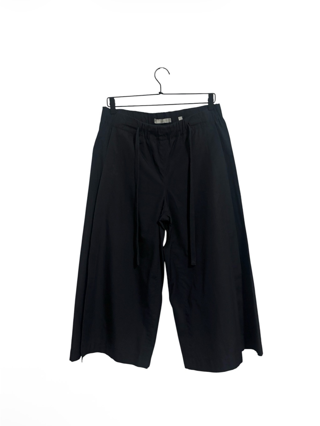 Wide Leg Black Drawstring Pants